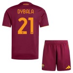 Günstige Fußballtrikots AS Roma Dybala 21 Kinder Heimtrikot 2025-26 Kurzarm